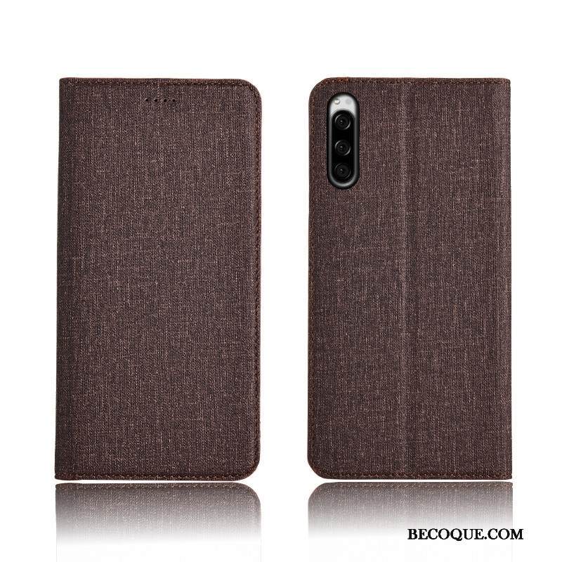 Kuori Sony Xperia 5 Silikoni Puhelimen Kuoret Murtumaton, Kotelo Sony Xperia 5 Kuoret Pellava Uusi