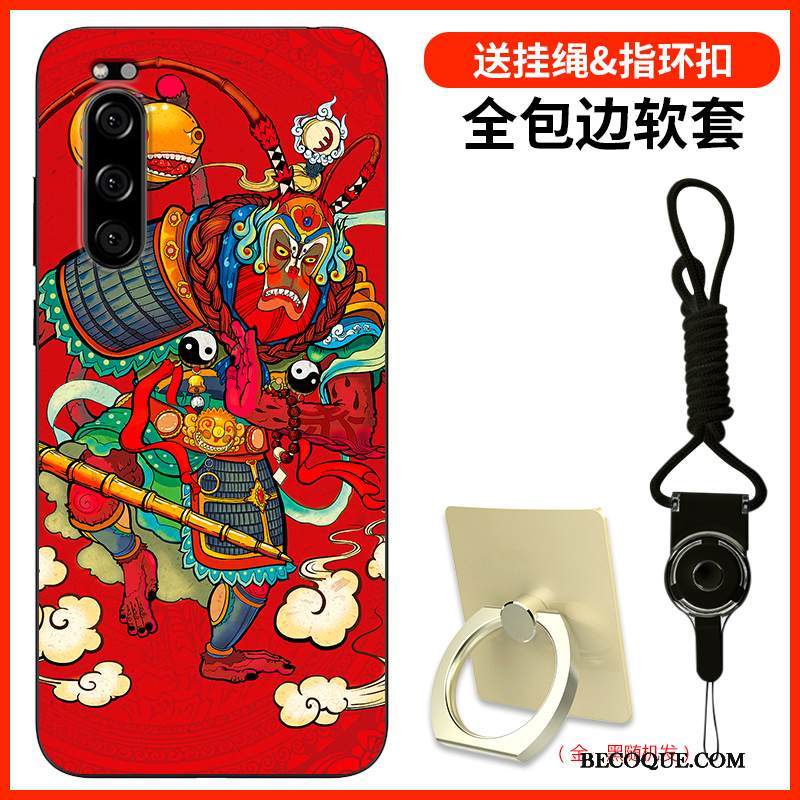 Kuori Sony Xperia 5 Silikoni Puhelimen Kuoret Sininen, Kotelo Sony Xperia 5 Maalaus Muokata Murtumaton