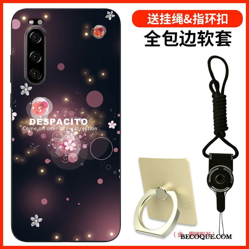 Kuori Sony Xperia 5 Silikoni Puhelimen Kuoret Sininen, Kotelo Sony Xperia 5 Maalaus Muokata Murtumaton