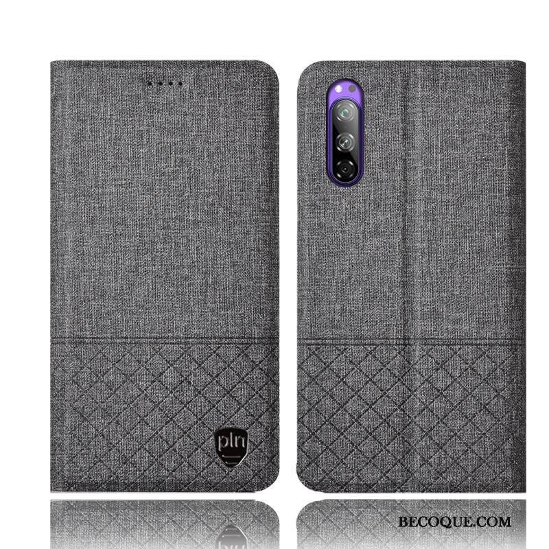 Kuori Sony Xperia 5 Suojaus Murtumaton Ruudukko, Kotelo Sony Xperia 5 Laukut Puhelimen Kuoret Pellava