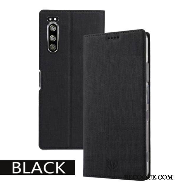 Kuori Sony Xperia 5 Tuki Murtumaton Kortti, Kotelo Sony Xperia 5 Nahka Kukkakuvio Puhelimen Kuoret