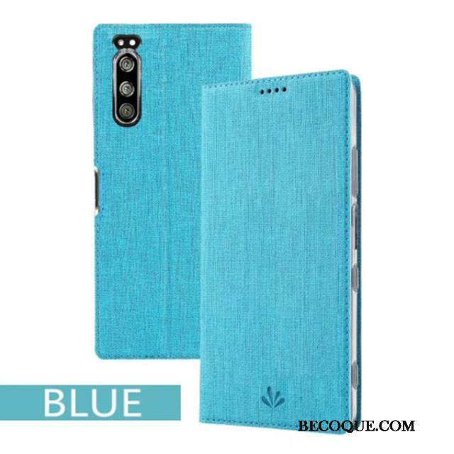 Kuori Sony Xperia 5 Tuki Murtumaton Kortti, Kotelo Sony Xperia 5 Nahka Kukkakuvio Puhelimen Kuoret