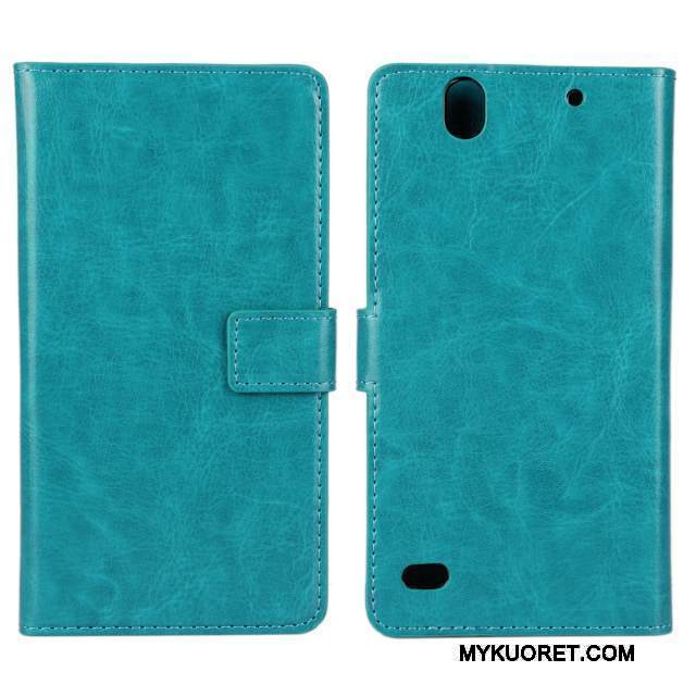 Kuori Sony Xperia C4 Nahka Puhelimen Kuoret Sininen, Kotelo Sony Xperia C4 Suojaus Musta