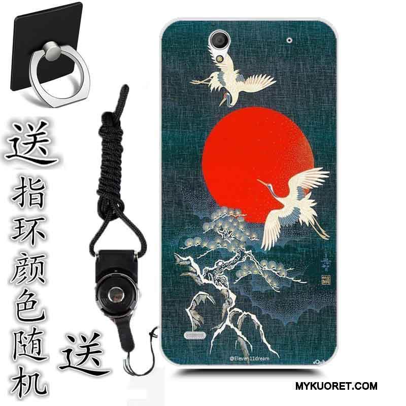 Kuori Sony Xperia C4 Pehmeä Neste Persoonallisuus Puhelimen Kuoret, Kotelo Sony Xperia C4 Sarjakuva Sininen Murtumaton