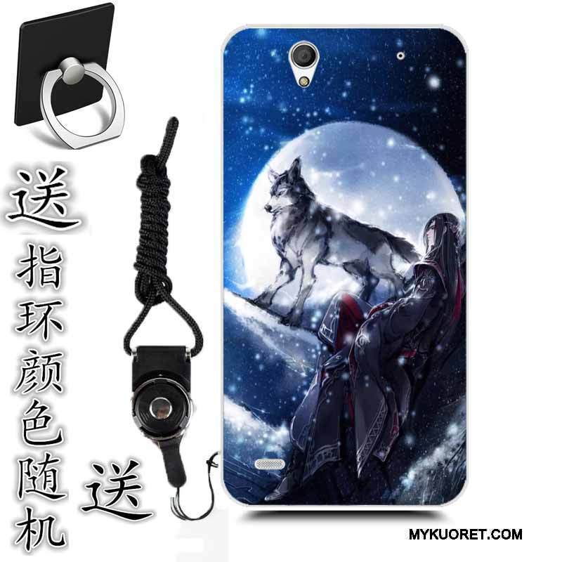 Kuori Sony Xperia C4 Pehmeä Neste Persoonallisuus Puhelimen Kuoret, Kotelo Sony Xperia C4 Sarjakuva Sininen Murtumaton