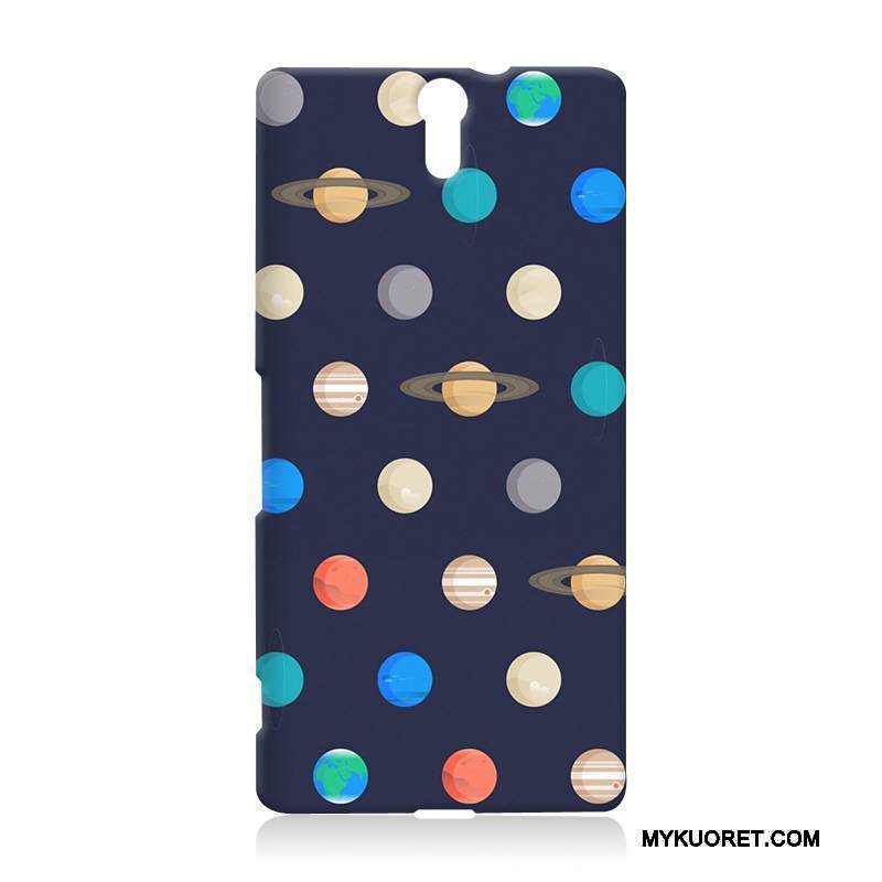 Kuori Sony Xperia C5 Ultra Dual Kohokuviointi Kova Sininen, Kotelo Sony Xperia C5 Ultra Dual Sarjakuva Murtumaton Puhelimen Kuoret