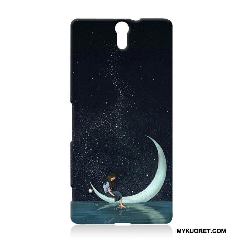 Kuori Sony Xperia C5 Ultra Dual Kohokuviointi Kova Sininen, Kotelo Sony Xperia C5 Ultra Dual Sarjakuva Murtumaton Puhelimen Kuoret