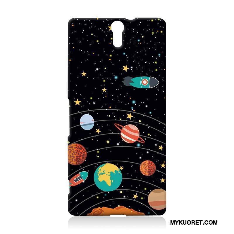 Kuori Sony Xperia C5 Ultra Dual Kohokuviointi Kova Sininen, Kotelo Sony Xperia C5 Ultra Dual Sarjakuva Murtumaton Puhelimen Kuoret