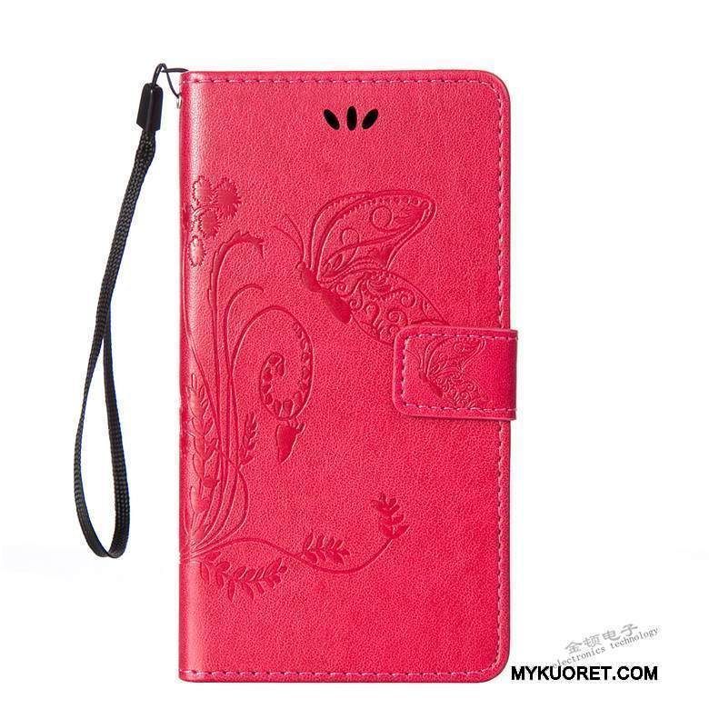 Kuori Sony Xperia C5 Ultra Dual Nahka Punainen Puhelimen Kuoret, Kotelo Sony Xperia C5 Ultra Dual Suojaus