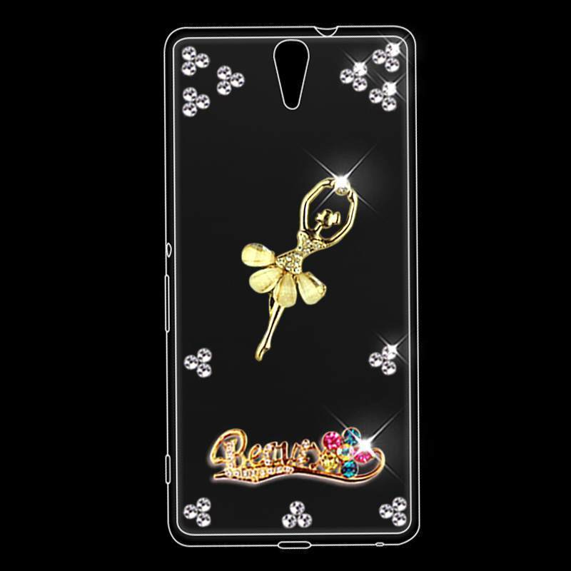 Kuori Sony Xperia C5 Ultra Dual Silikoni Trendi Läpinäkyvä, Kotelo Sony Xperia C5 Ultra Dual Pehmeä Neste Kulta Puhelimen Kuoret