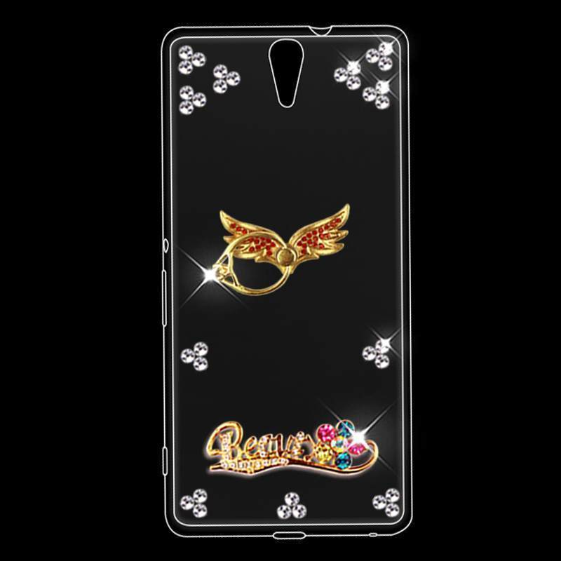 Kuori Sony Xperia C5 Ultra Dual Silikoni Trendi Läpinäkyvä, Kotelo Sony Xperia C5 Ultra Dual Pehmeä Neste Kulta Puhelimen Kuoret