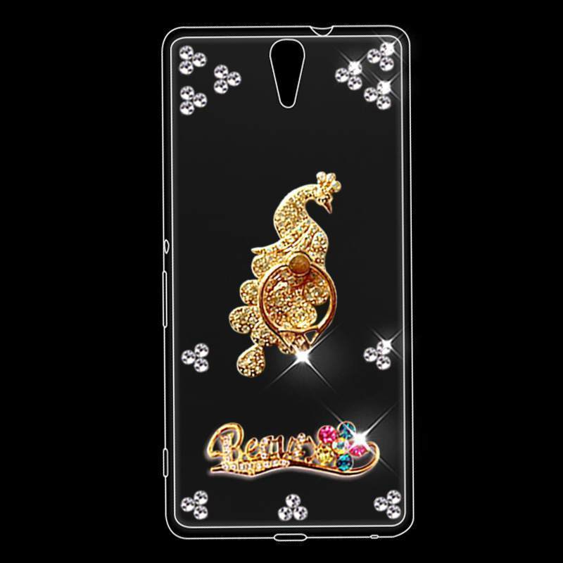 Kuori Sony Xperia C5 Ultra Dual Silikoni Trendi Läpinäkyvä, Kotelo Sony Xperia C5 Ultra Dual Pehmeä Neste Kulta Puhelimen Kuoret