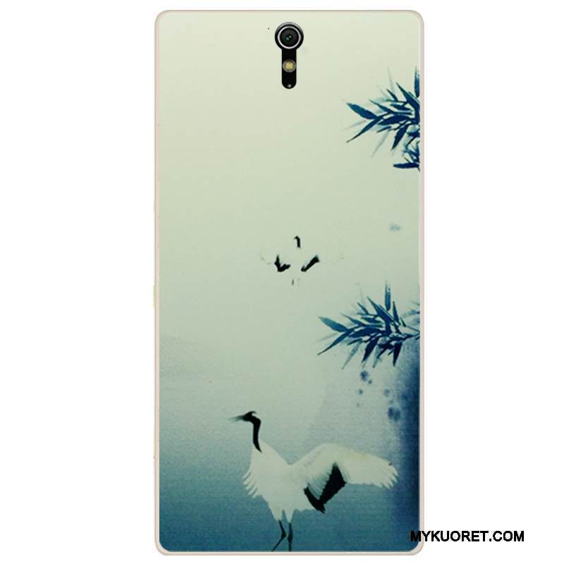 Kuori Sony Xperia C5 Ultra Dual Silikoni Valkoinen Tuuli, Kotelo Sony Xperia C5 Ultra Dual Pehmeä Neste Muste Puhelimen Kuoret