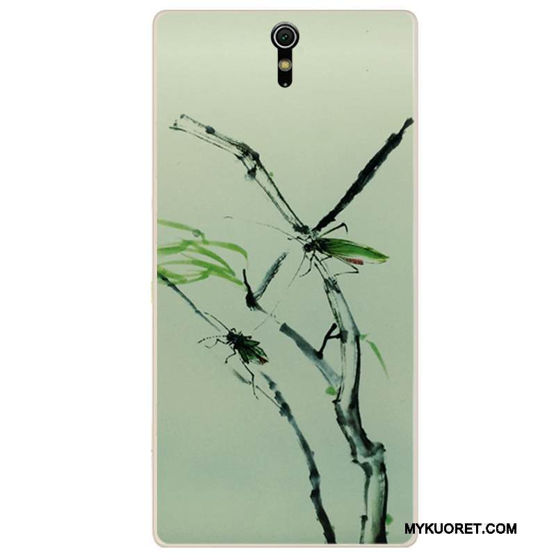 Kuori Sony Xperia C5 Ultra Dual Silikoni Valkoinen Tuuli, Kotelo Sony Xperia C5 Ultra Dual Pehmeä Neste Muste Puhelimen Kuoret