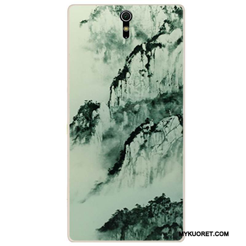 Kuori Sony Xperia C5 Ultra Dual Silikoni Valkoinen Tuuli, Kotelo Sony Xperia C5 Ultra Dual Pehmeä Neste Muste Puhelimen Kuoret