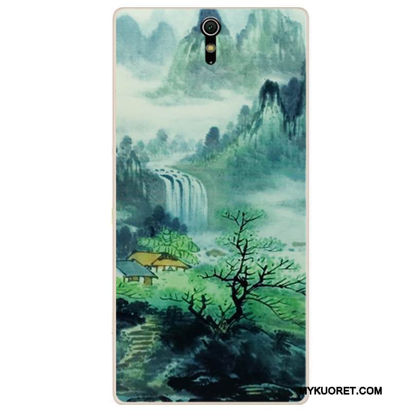 Kuori Sony Xperia C5 Ultra Dual Silikoni Valkoinen Tuuli, Kotelo Sony Xperia C5 Ultra Dual Pehmeä Neste Muste Puhelimen Kuoret