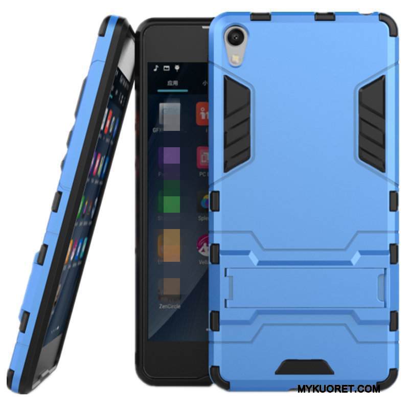 Kuori Sony Xperia E5 Laukut Puhelimen Kuoret Sininen, Kotelo Sony Xperia E5 Tuki Kova Kehys