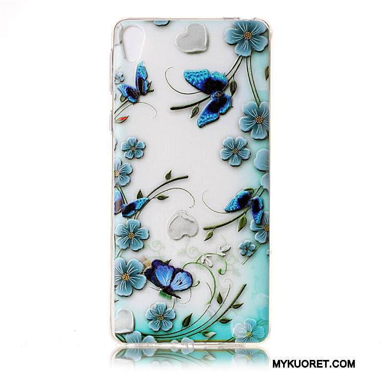 Kuori Sony Xperia E5 Laukut Valkoinen Puhelimen Kuoret, Kotelo Sony Xperia E5 Pehmeä Neste