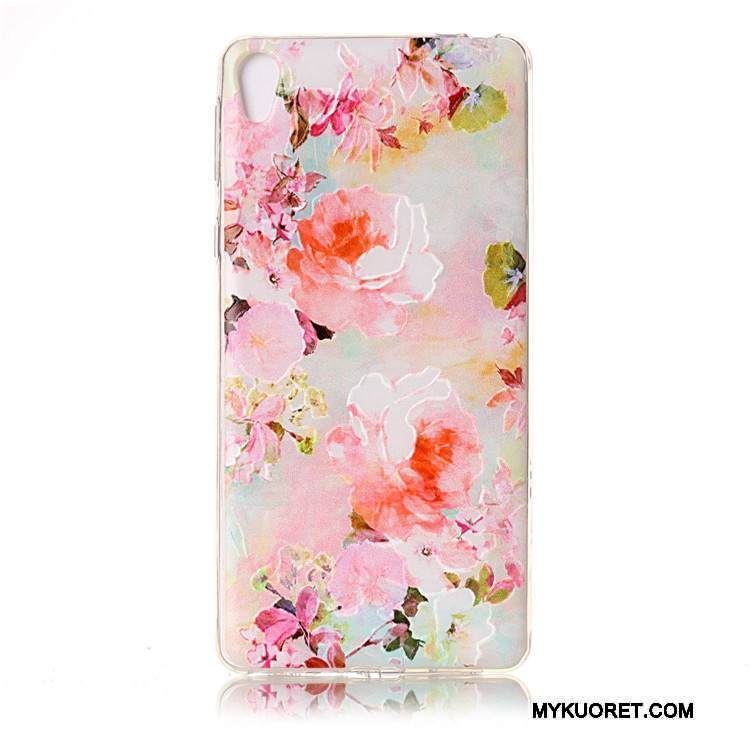 Kuori Sony Xperia E5 Laukut Valkoinen Puhelimen Kuoret, Kotelo Sony Xperia E5 Pehmeä Neste