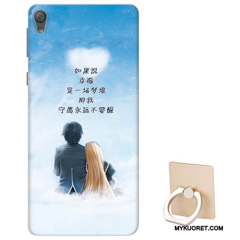 Kuori Sony Xperia E5 Pehmeä Neste Vaaleansininen Puhelimen Kuoret, Kotelo Sony Xperia E5 Suojaus Murtumaton Malli