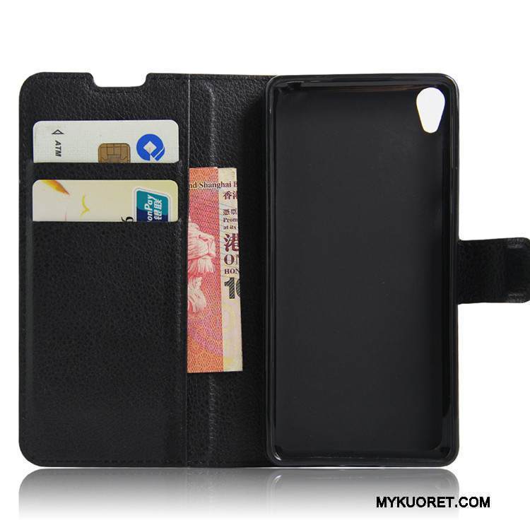 Kuori Sony Xperia E5 Salkku Puhelimen Kuoret Murtumaton, Kotelo Sony Xperia E5 Nahka Punainen