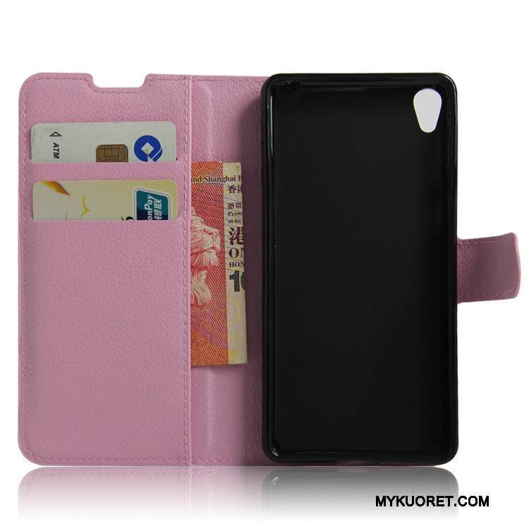 Kuori Sony Xperia E5 Salkku Puhelimen Kuoret Murtumaton, Kotelo Sony Xperia E5 Nahka Punainen