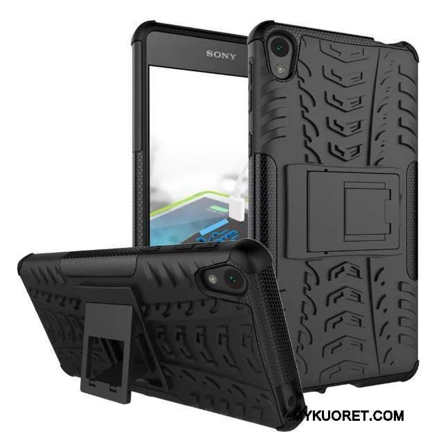 Kuori Sony Xperia E5 Tuki Murtumaton Puhelimen Kuoret, Kotelo Sony Xperia E5 Suojaus Kukkakuvio Punainen