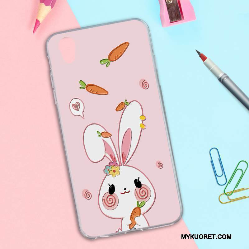 Kuori Sony Xperia L1 Kohokuviointi Punainen Sininen, Kotelo Sony Xperia L1 Sarjakuva Kani Ihana