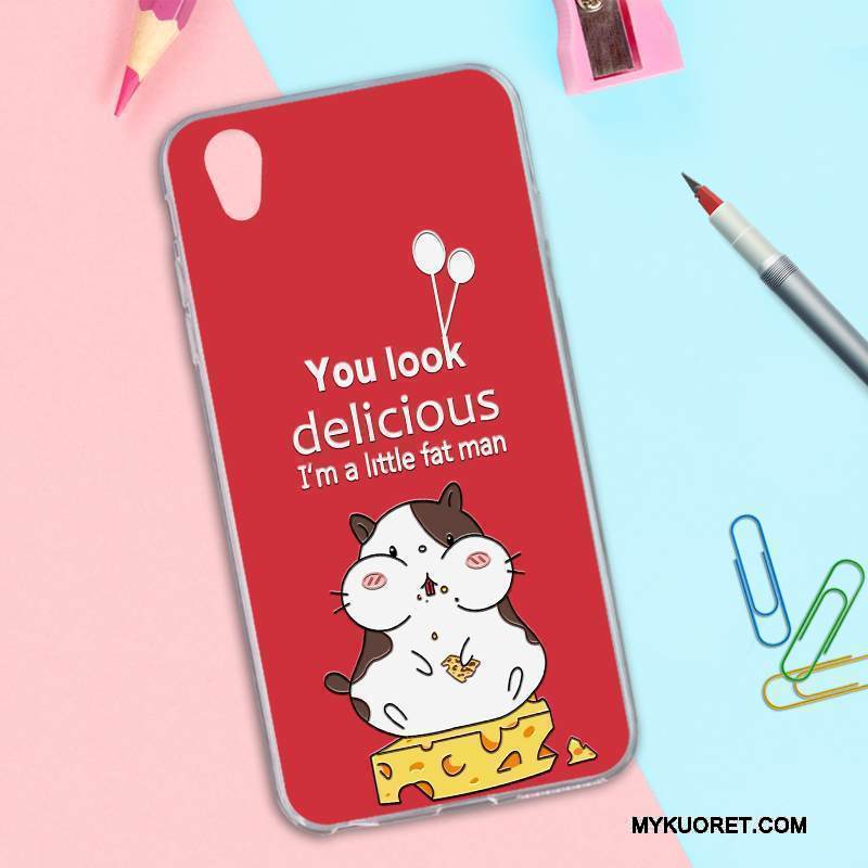 Kuori Sony Xperia L1 Kohokuviointi Punainen Sininen, Kotelo Sony Xperia L1 Sarjakuva Kani Ihana