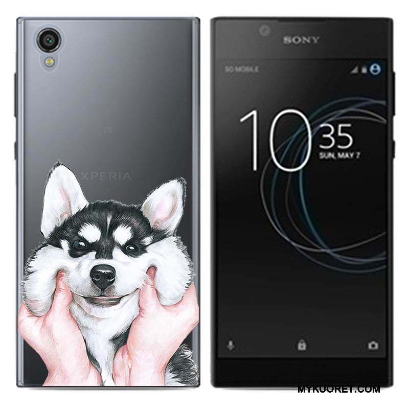 Kuori Sony Xperia L1 Maalaus Puhelimen Kuoret Murtumaton, Kotelo Sony Xperia L1 Suojaus Valkoinen Pu