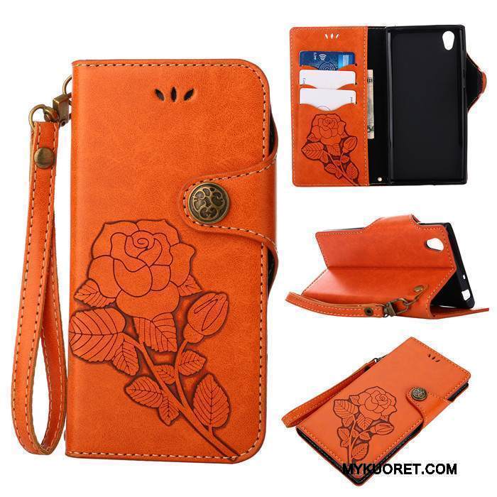 Kuori Sony Xperia L1 Nahka Murtumaton Sininen, Kotelo Sony Xperia L1 Kuoret Ripustettavat Koristeet