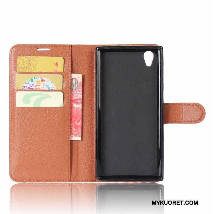 Kuori Sony Xperia L1 Nahka Vihreä Murtumaton, Kotelo Sony Xperia L1 Kuoret