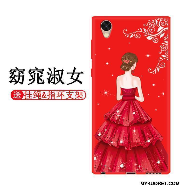 Kuori Sony Xperia L1 Silikoni Ihana Puhelimen Kuoret, Kotelo Sony Xperia L1 Laukut Murtumaton Punainen