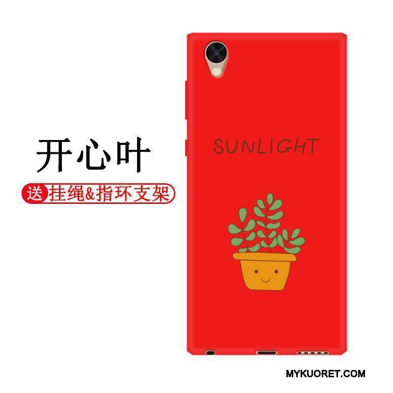 Kuori Sony Xperia L1 Silikoni Ihana Puhelimen Kuoret, Kotelo Sony Xperia L1 Laukut Murtumaton Punainen