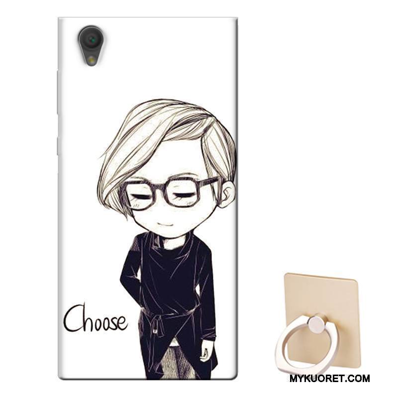 Kuori Sony Xperia L1 Tuki Murtumaton Valkoinen, Kotelo Sony Xperia L1 Pehmeä Neste Puhelimen Kuoret Muokata