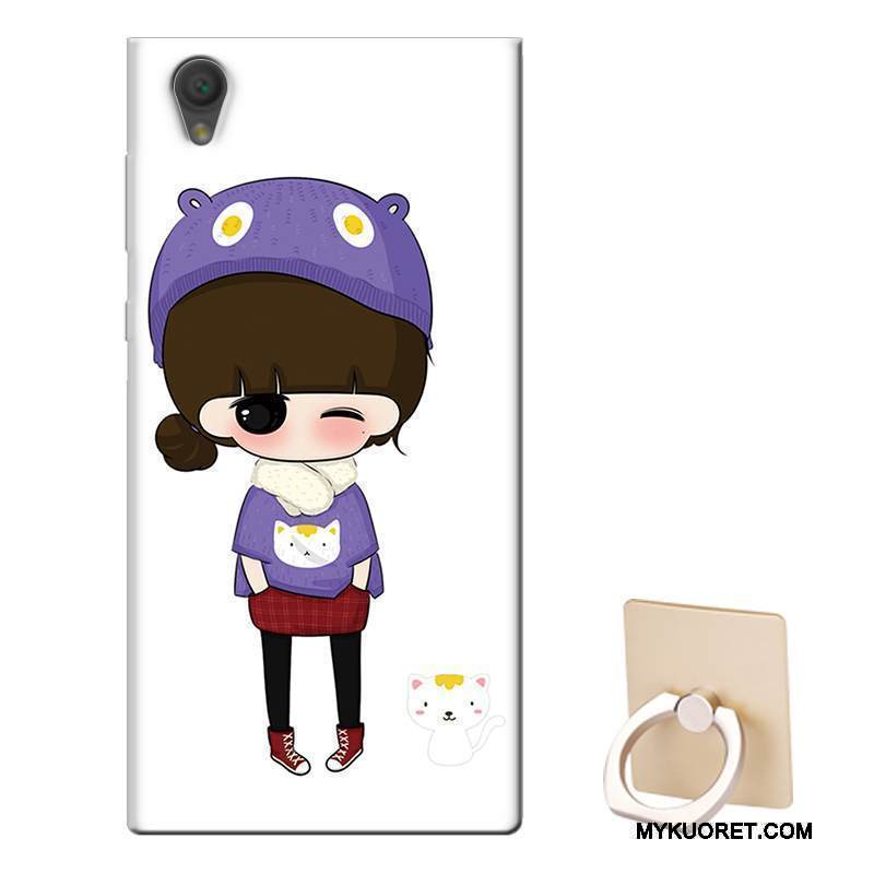 Kuori Sony Xperia L1 Tuki Murtumaton Valkoinen, Kotelo Sony Xperia L1 Pehmeä Neste Puhelimen Kuoret Muokata