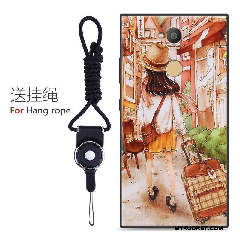 Kuori Sony Xperia L2 Laukut Pesty Suede Murtumaton, Kotelo Sony Xperia L2 Monivärinen Puhelimen Kuoret