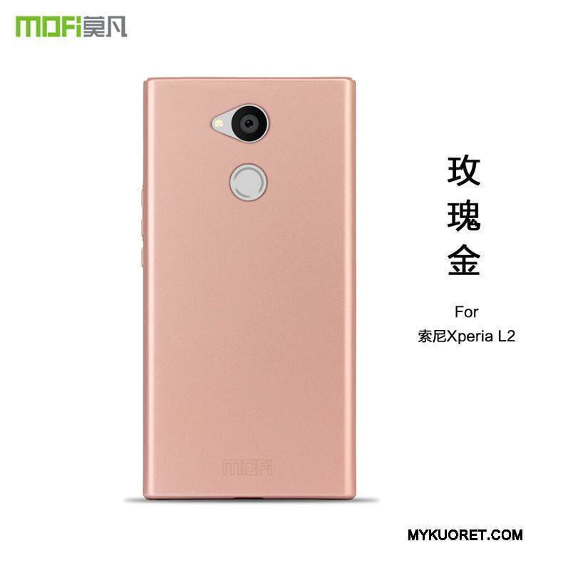 Kuori Sony Xperia L2 Laukut Puhelimen Kuoret Pesty Suede, Kotelo Sony Xperia L2 Suojaus Hoikka Kulta