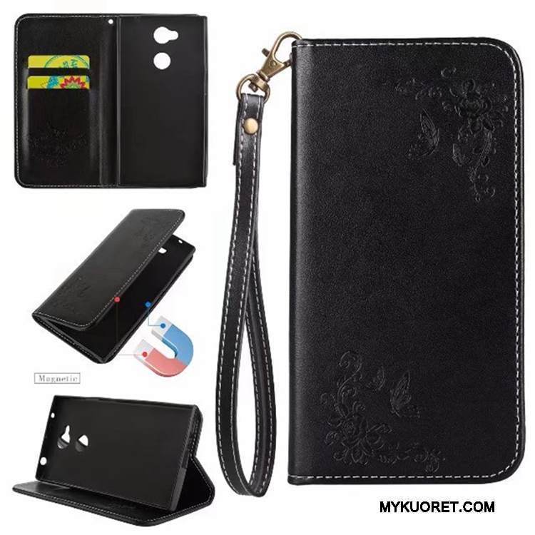 Kuori Sony Xperia L2 Pehmeä Neste Perhonen Kortti, Kotelo Sony Xperia L2 Luova Puhelimen Kuoret Punainen