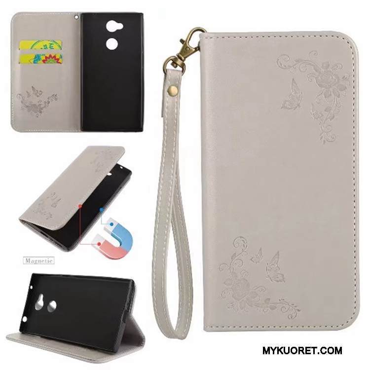 Kuori Sony Xperia L2 Pehmeä Neste Perhonen Kortti, Kotelo Sony Xperia L2 Luova Puhelimen Kuoret Punainen