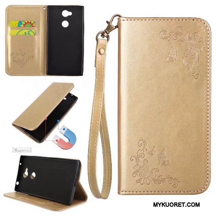 Kuori Sony Xperia L2 Pehmeä Neste Perhonen Kortti, Kotelo Sony Xperia L2 Luova Puhelimen Kuoret Punainen