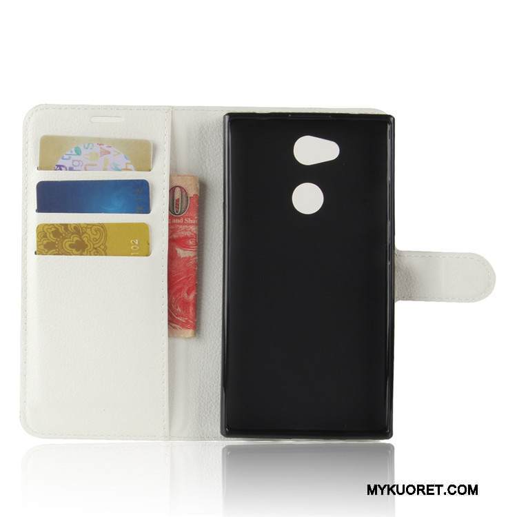 Kuori Sony Xperia L2 Salkku Vihreä, Kotelo Sony Xperia L2 Nahka