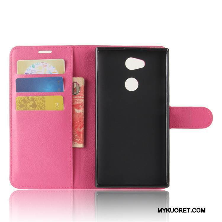 Kuori Sony Xperia L2 Salkku Vihreä, Kotelo Sony Xperia L2 Nahka