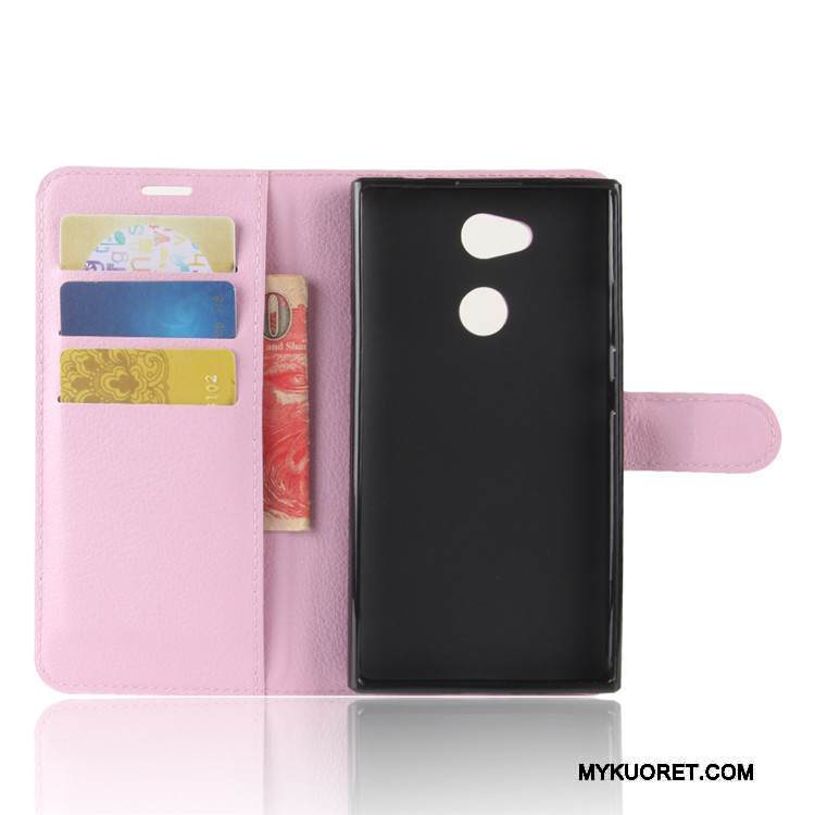 Kuori Sony Xperia L2 Salkku Vihreä, Kotelo Sony Xperia L2 Nahka