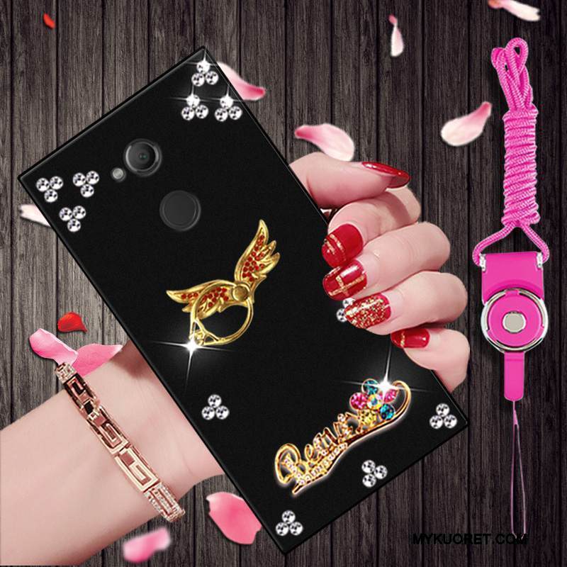 Kuori Sony Xperia L2 Sarjakuva Puhelimen Kuoret Musta, Kotelo Sony Xperia L2 Pehmeä Neste Persoonallisuus Trendi