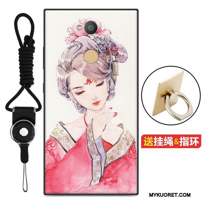 Kuori Sony Xperia L2 Silikoni Keltainen Murtumaton, Kotelo Sony Xperia L2 Suojaus Pesty Suede Persoonallisuus