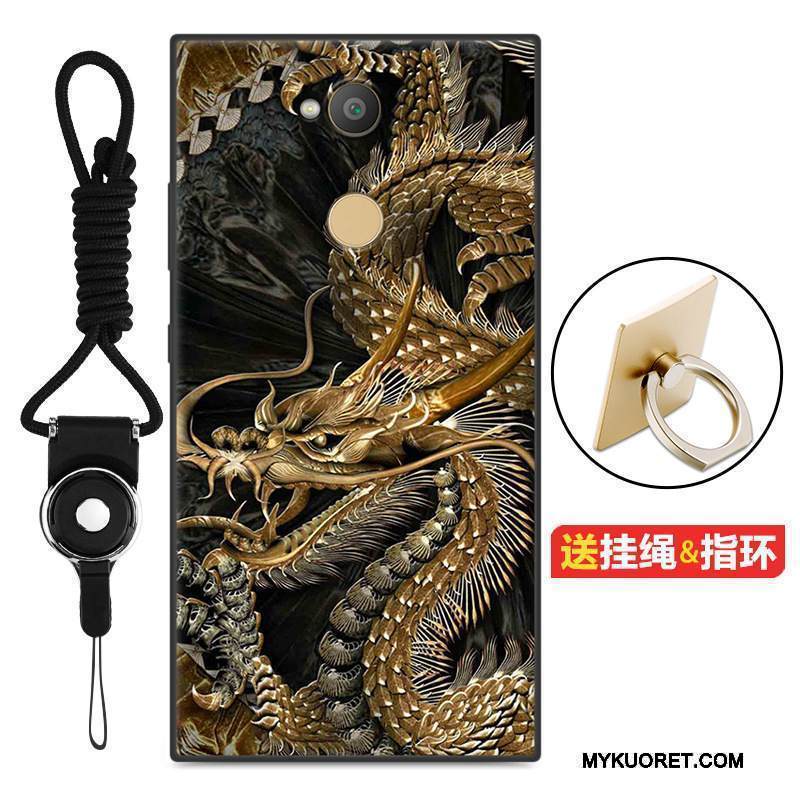 Kuori Sony Xperia L2 Silikoni Keltainen Murtumaton, Kotelo Sony Xperia L2 Suojaus Pesty Suede Persoonallisuus