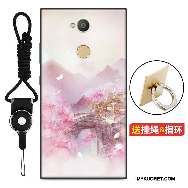 Kuori Sony Xperia L2 Silikoni Keltainen Murtumaton, Kotelo Sony Xperia L2 Suojaus Pesty Suede Persoonallisuus