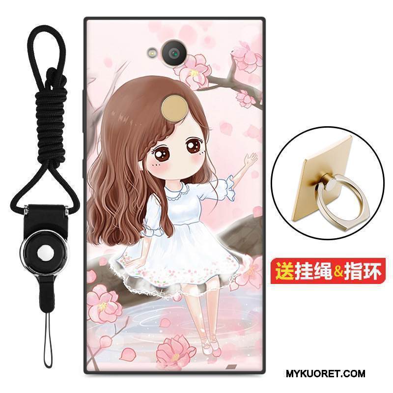 Kuori Sony Xperia L2 Silikoni Keltainen Murtumaton, Kotelo Sony Xperia L2 Suojaus Pesty Suede Persoonallisuus