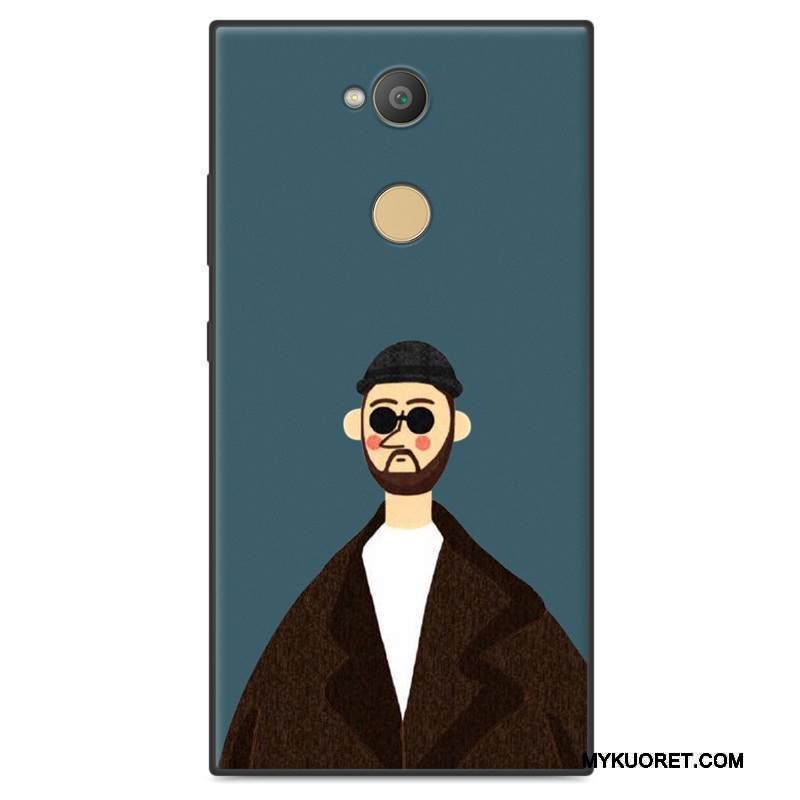 Kuori Sony Xperia L2 Suojaus Puhelimen Kuoret Rakastunut, Kotelo Sony Xperia L2 Laukut Keltainen Pesty Suede